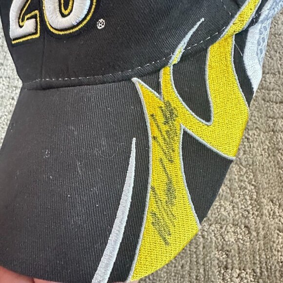 Matt Kenseth Racing Hat‎ Cap Mens Black Yellow Joe Gibbs Racing Flames Nascar - Picture 6 of 6